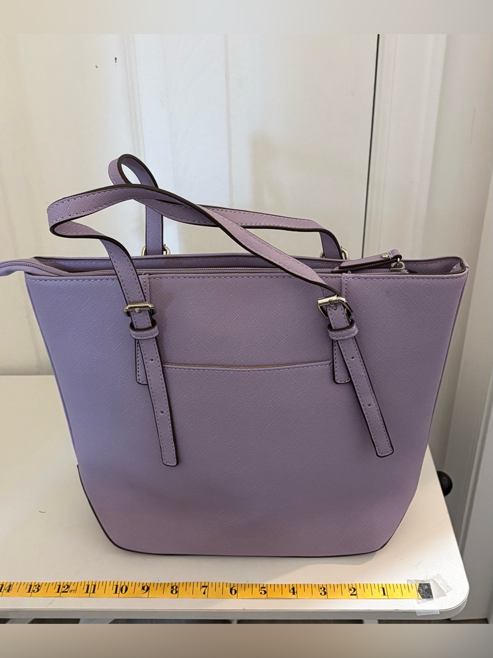 ANNE KLEIN, Lavender Tote Bag - Elegant Women's Shoulder Handbag - Picture 4 of 9